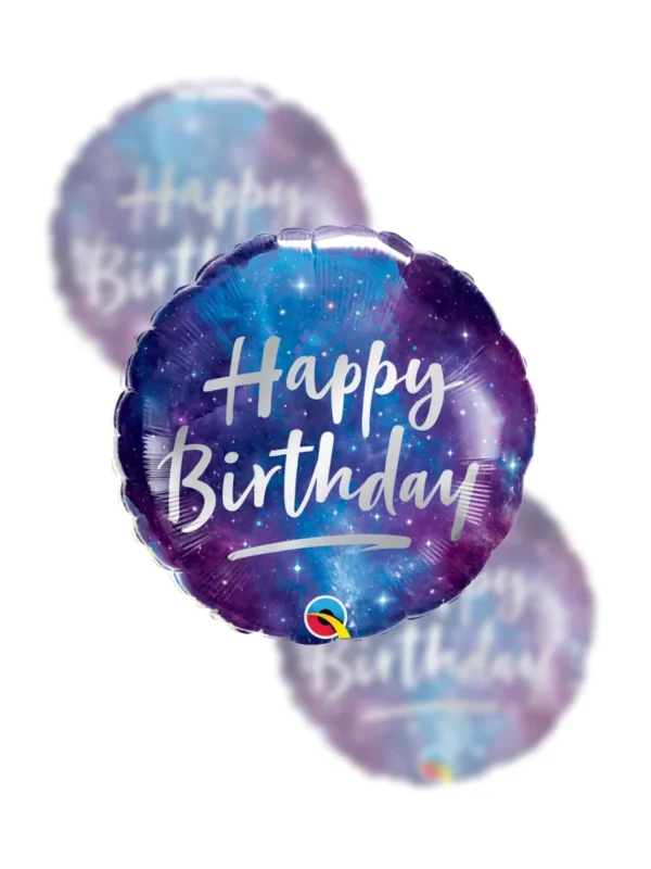 Balon Foliowy Happy Birthday 18" galaxy - Z helem