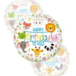 Balon Foliowy  Happy Birthday 18" zwierzątka