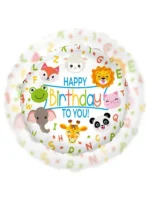 Balon Foliowy  Happy Birthday 18" zwierzątka - obrazek 2