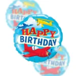Balon Foliowy  Happy Birthday 18" Urodzinowe Samoloty
