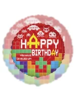 Balon Foliowy  Happy Birthday 18" Gamingowy oldschool - obrazek 2