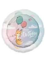 Balon Foliowy  Happy Birthday 18" lisek - obrazek 2