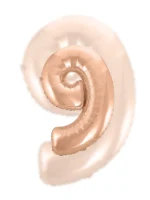 Balon Rose Gold Cyfra Foliowa ,,9",92cm - obrazek 2