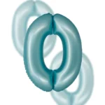 Balon Niebieski Cyfra Foliowa ,,0″, 76cm