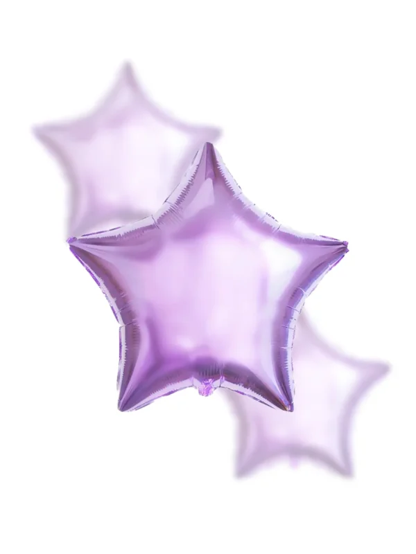 Balon Foliowy Gwiazdka 18" Liliowa - Z helem