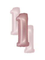 Balon Różowy Cyfra Foliowa ,,1″, 76cm