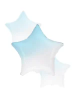 Balon Foliowy gwiazda 18" Gradient Niebiesko Biały