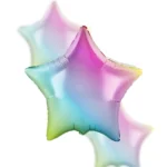 Balon Foliowy gwiazda 18" Gradient Pastelowy