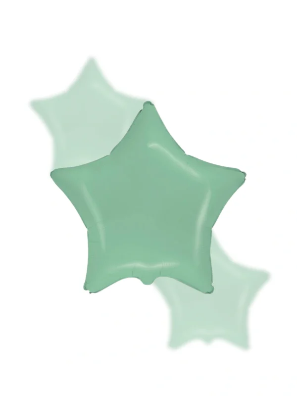 Balon Foliowy Gwiazdka 18" Pastelowy Miętowy - Z helem