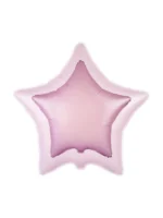 Balon Foliowy Gwiazdka 18" Satynowo Pastelowa Różowa - obrazek 2