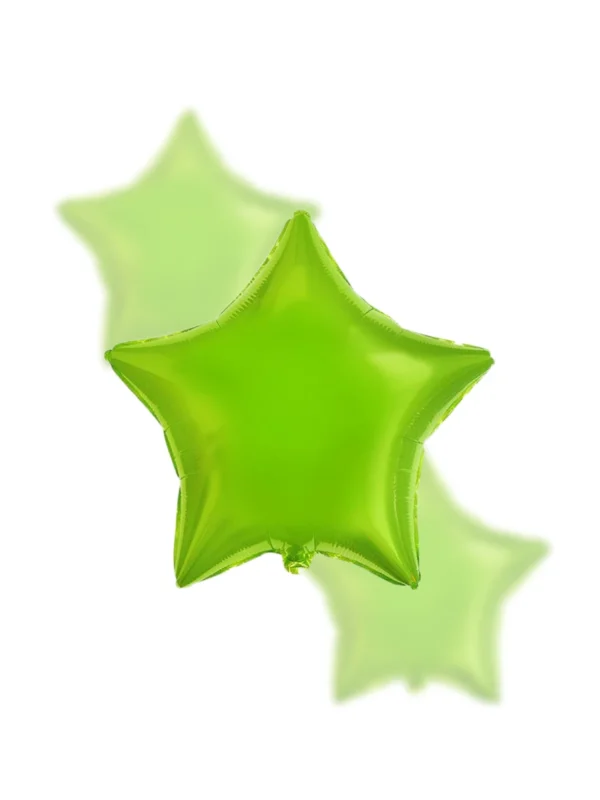 Balon Foliowy Gwiazdka 18" Jasno Zielona - Z helem