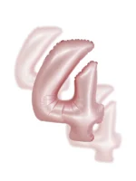 Balon Różowy Cyfra Foliowa ,,4″, 76cm