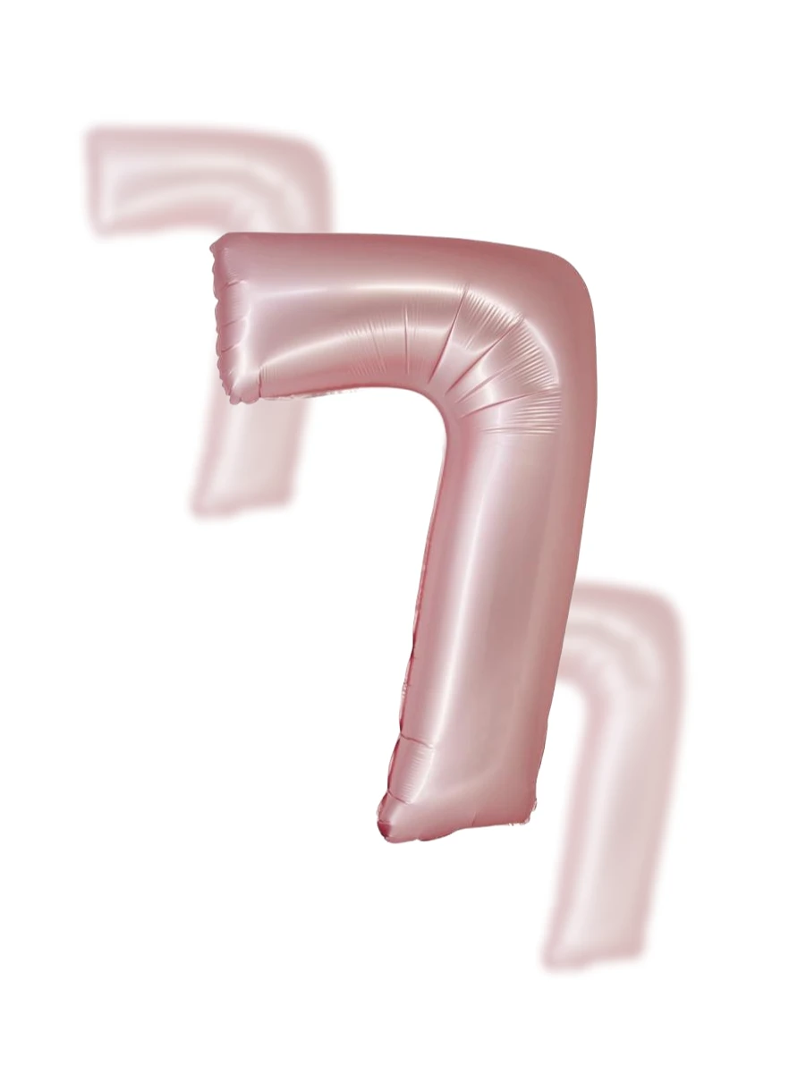 7R smart Balon Różowy Cyfra Foliowa ,,7″, 76cm - obrazek 1