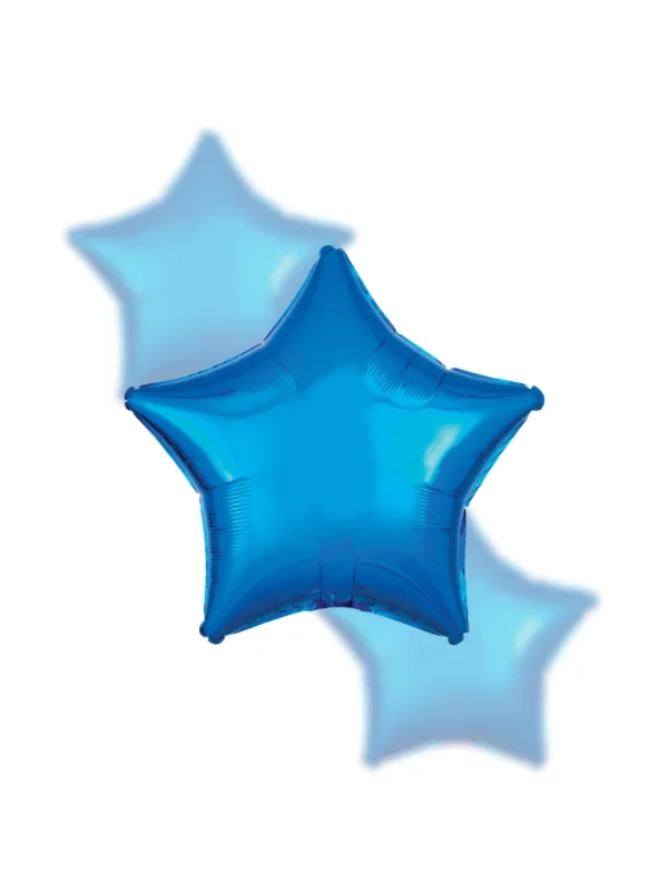 Balon Foliowy Gwiazdka 18" Niebieska - Z helem