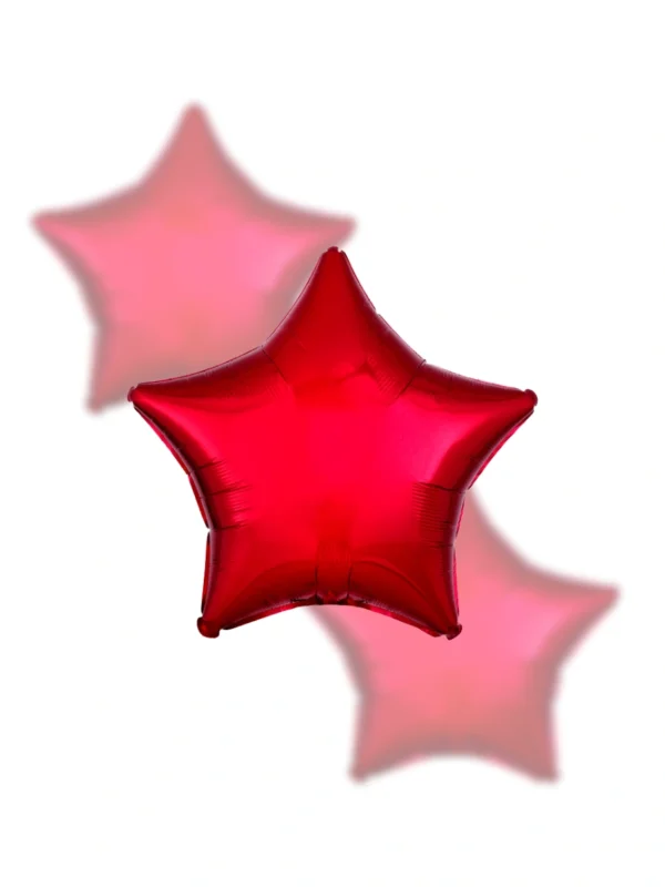 Balon Foliowy Gwiazdka 18" Czerwona - Z helem