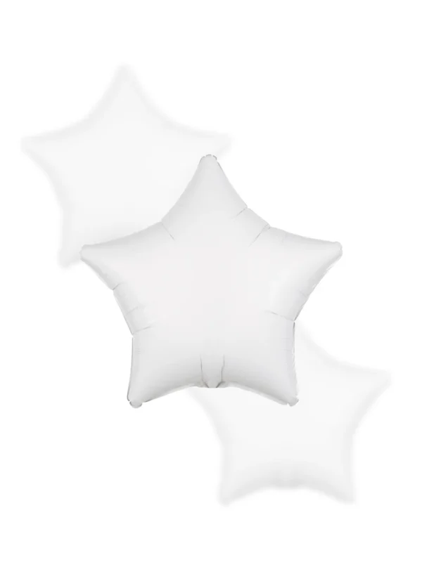 Balon Foliowy Gwiazdka 18" Biała - Z helem