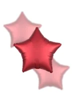 Balon Foliowy gwiazdka 18" Satynowy Czerwony