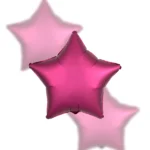 Balon Foliowy gwiazdka 18" Satynowy Burgundowo Czerwony