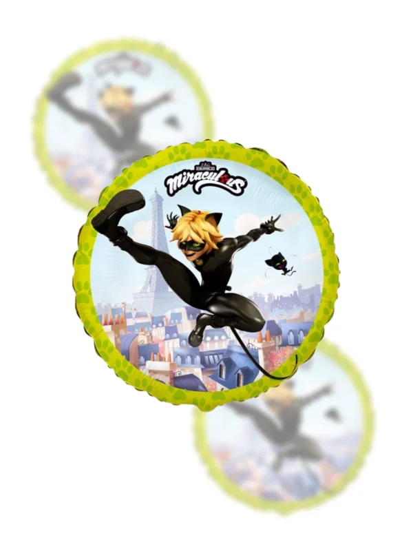 Balon Foliowy Miraculum 18" Czarny kot - Z helem