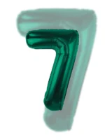 Balon Zielona Cyfra Foliowa ,,7″,76cm - obrazek 2