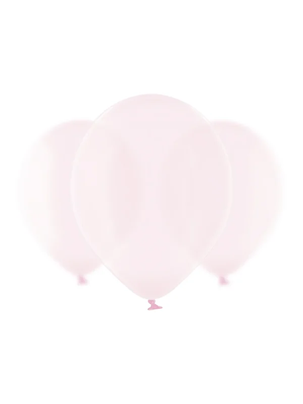 Balon Lateksowy 12" przeźroczysty pastelowy róż - Z helem