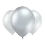 Balon Lateksowy 12" błyszczący srebrny