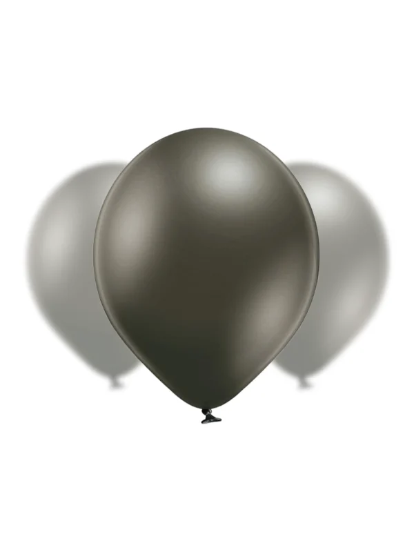 Balon Lateksowy 12" antracytowy, grafitowy - Z helem