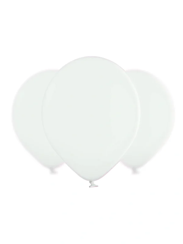Balon Lateksowy 12" White - Z helem