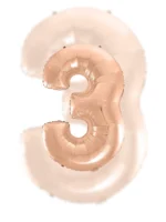 Balon Rose Gold Cyfra Foliowa ,,3",92cm - obrazek 2