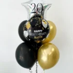 Bukiet "Black & Silver-Gold"