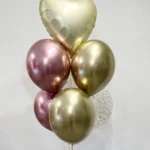 Bukiet "Glossy Light Gold Heart"
