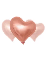 Balon foliowy serce sweet metallic rose gold 18" (45cm)