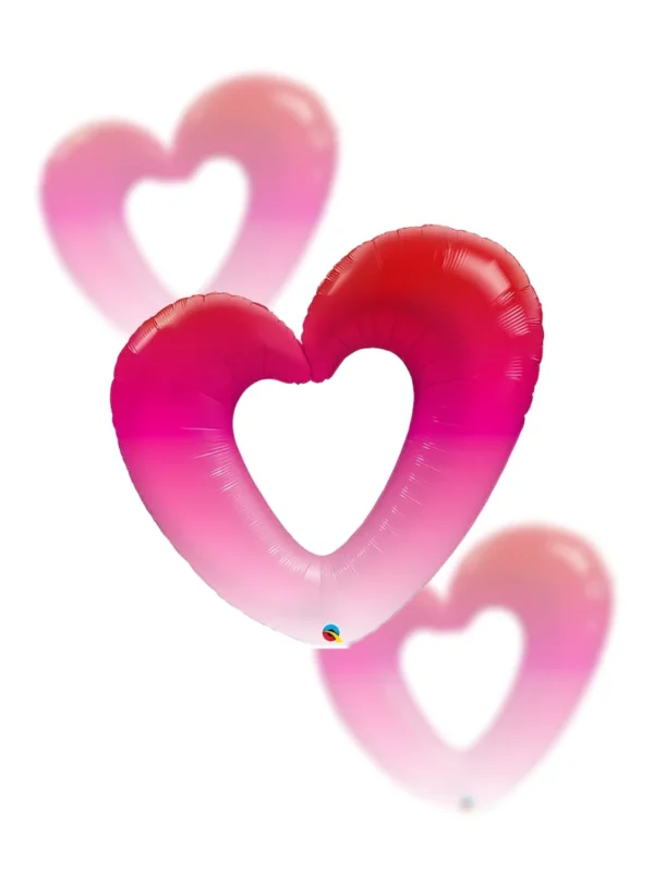 Balon Foliowy Serce Ombre 42" - Z helem