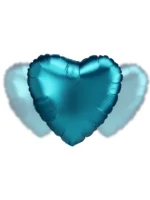 Balon foliowy serce metaliczne aqua (turkusowe) 18" (45cm)