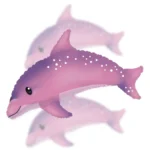 Balon Foliowy Magiczny Delfin Różowy 24"