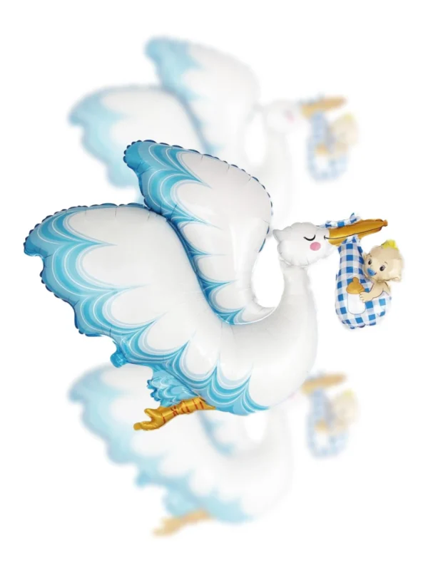 Balon Foliowy Bocian Baby Boy 24" - Z helem