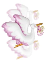 Balon Foliowy Bocian Baby Girl 24"