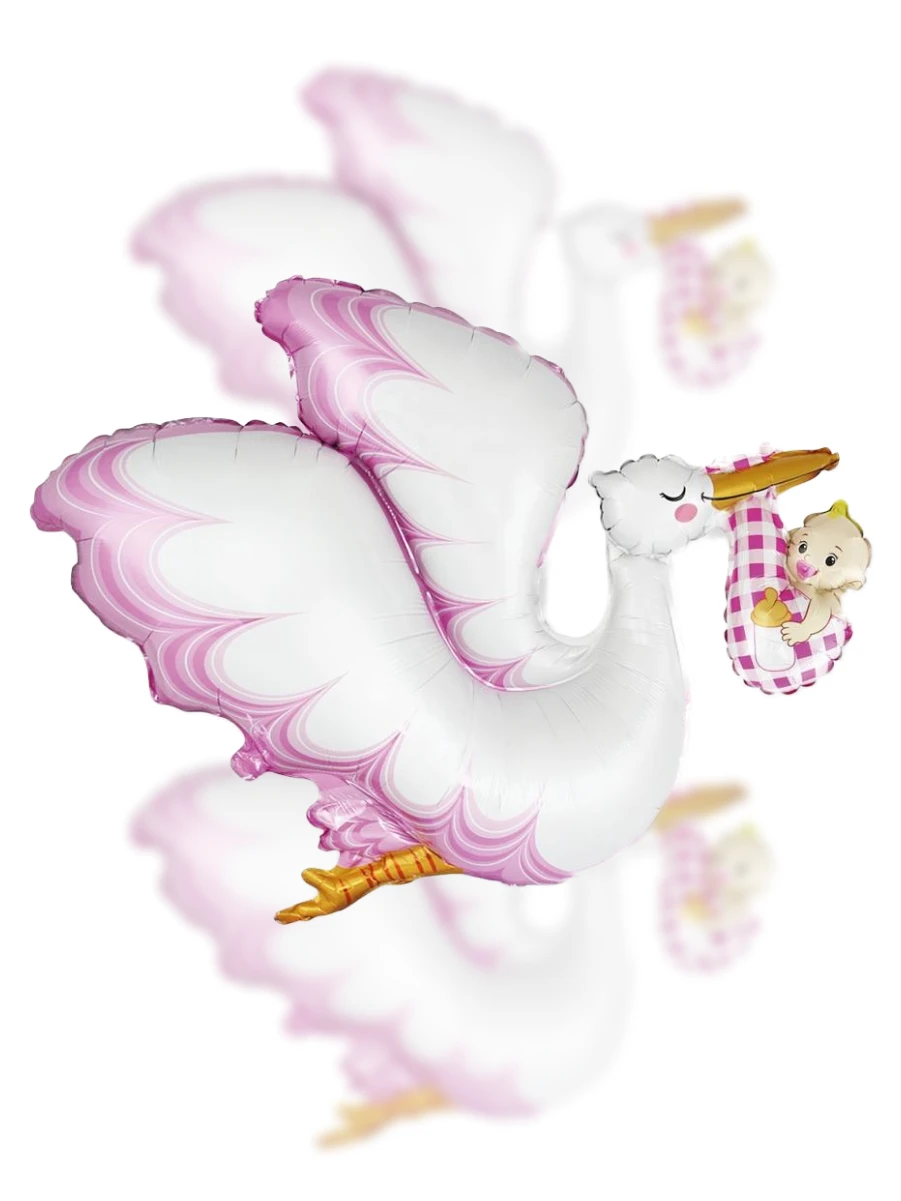 B901825 FX Balon Foliowy Bocian Baby Girl 24" - obrazek 1