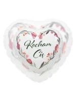 Balon foliowy serce białe Kocham Cię 18" (45cm) - obrazek 2