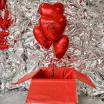 Walentynkowy Box Balonowy – 4 Czerwone Serca