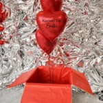 Walentynkowy Box Balonowy – 3 Czerwone Serca