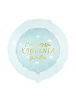 Balon Foliowy Niebieski Pierwsza Komunia Święta 18" - obrazek 2