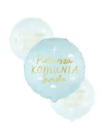 Balon Foliowy Niebieski Pierwsza Komunia Święta 18"